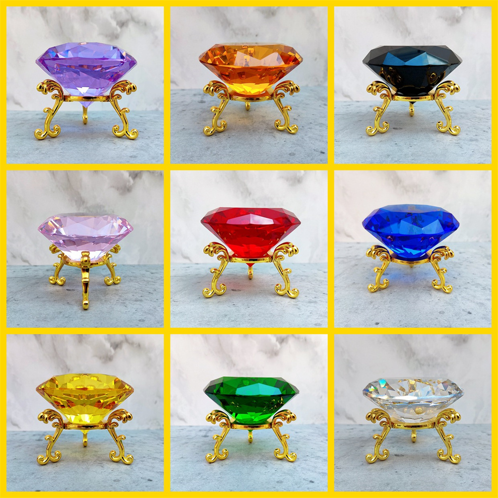 Paper Weight Crystal - 80mm k9 cristal diamante com suporte