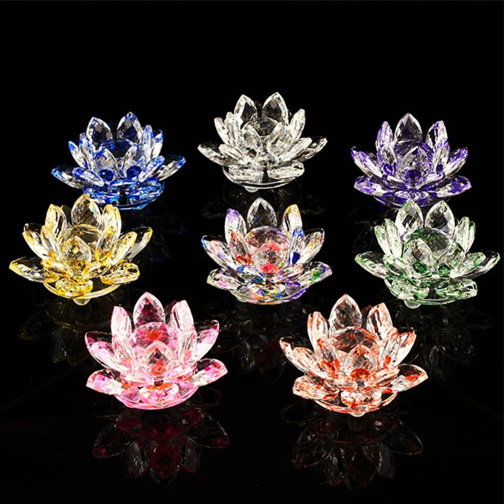 Estatueta de flor de lótus de  - Paper Weight Crystal avaliação e preço