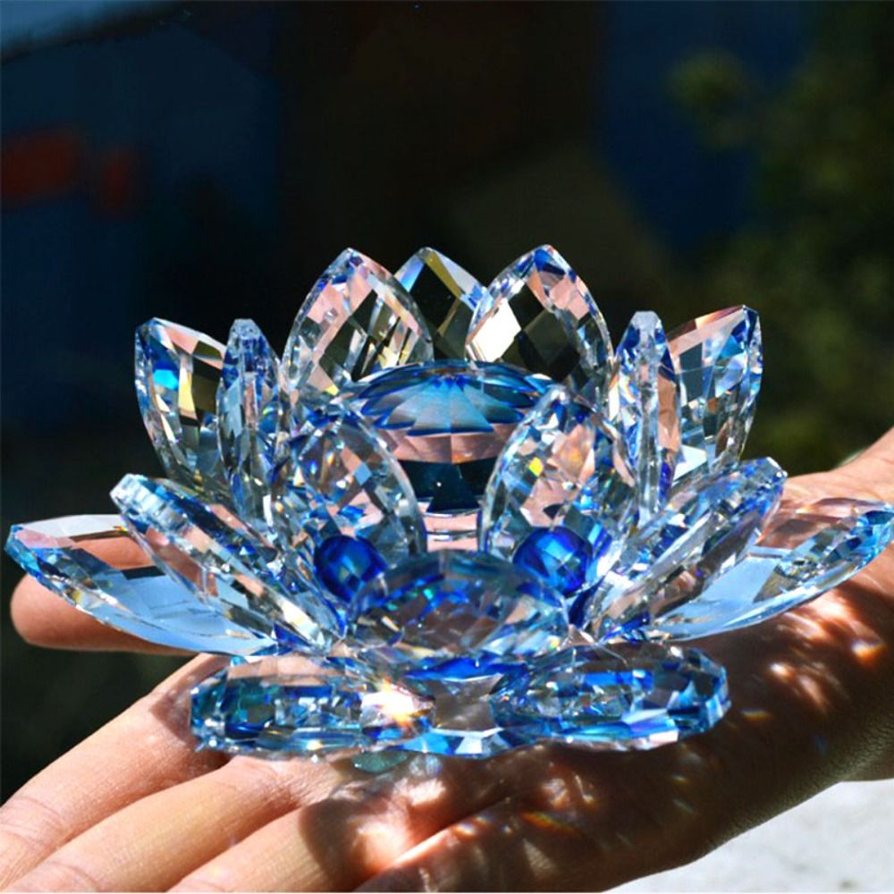 Estatueta de flor de lótus de  - Paper Weight Crystal avaliação e preço