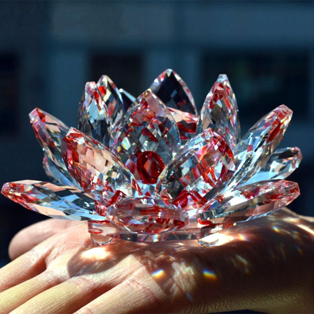 Estatueta de flor de lótus de  - Paper Weight Crystal avaliação e preço