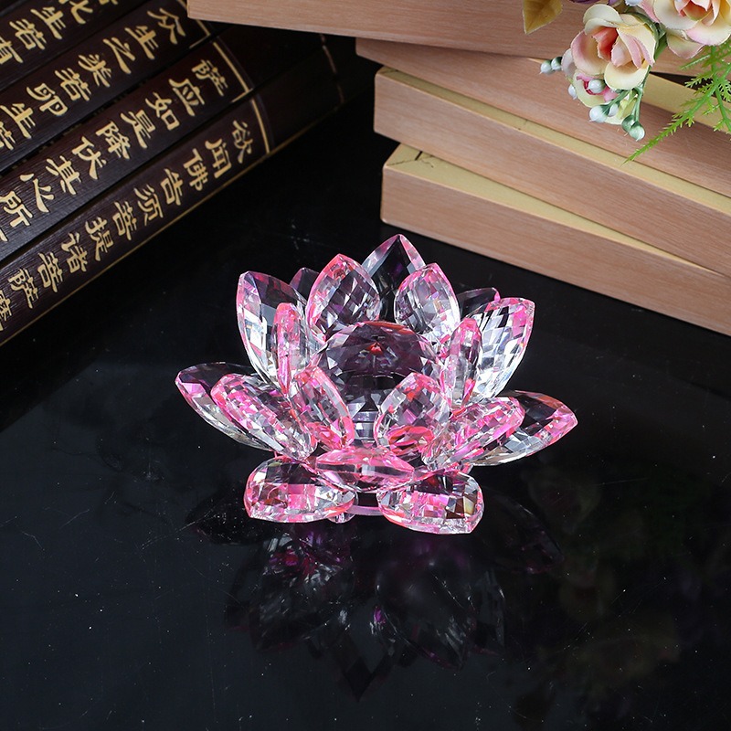 Estatueta de Flor de Lótus de  - Paper Weight Crystal avaliação e preço